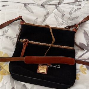 Dooney & Bourke Black Suede Crossbody Bag